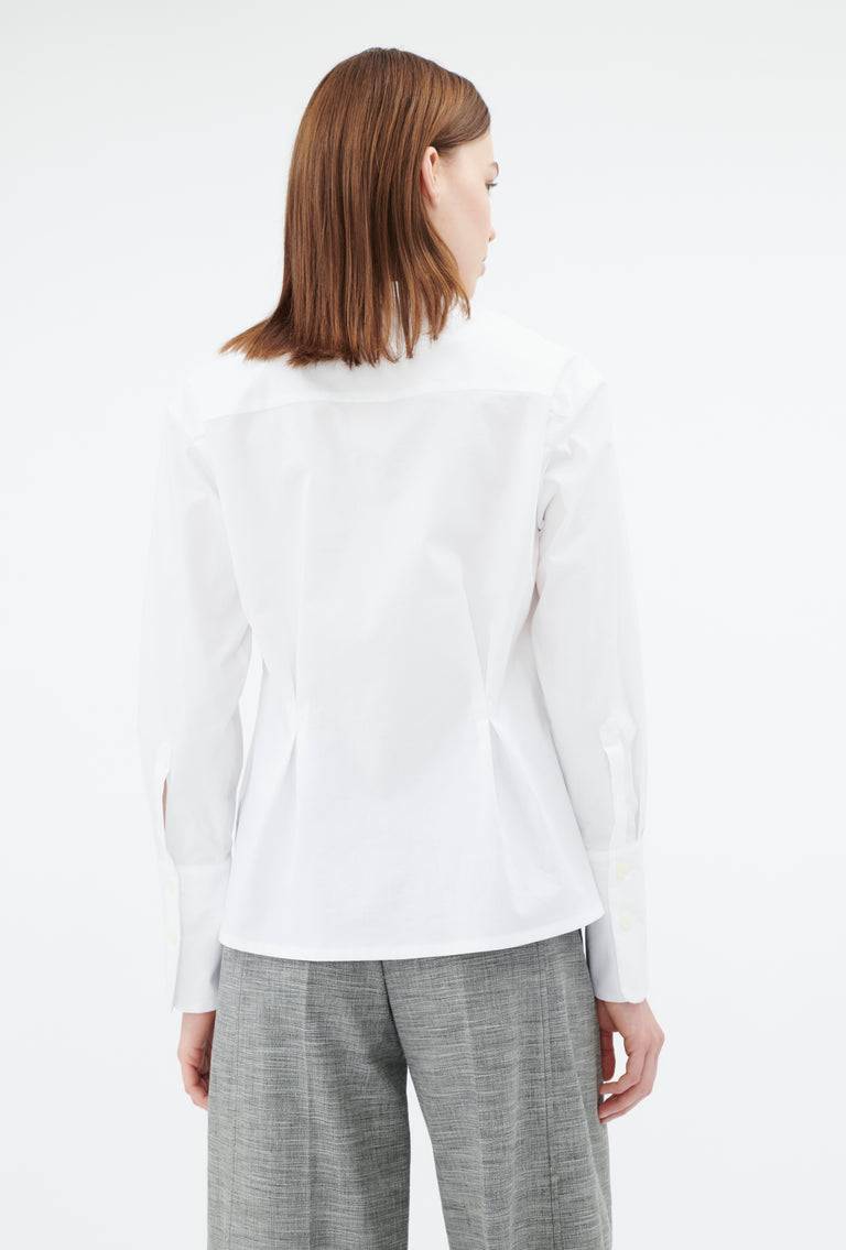 Odeeh Cotton Popeline Bluse, White Hotsell