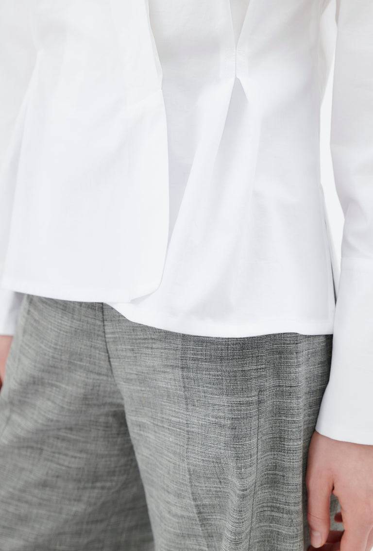 Odeeh Cotton Popeline Bluse, White Hotsell