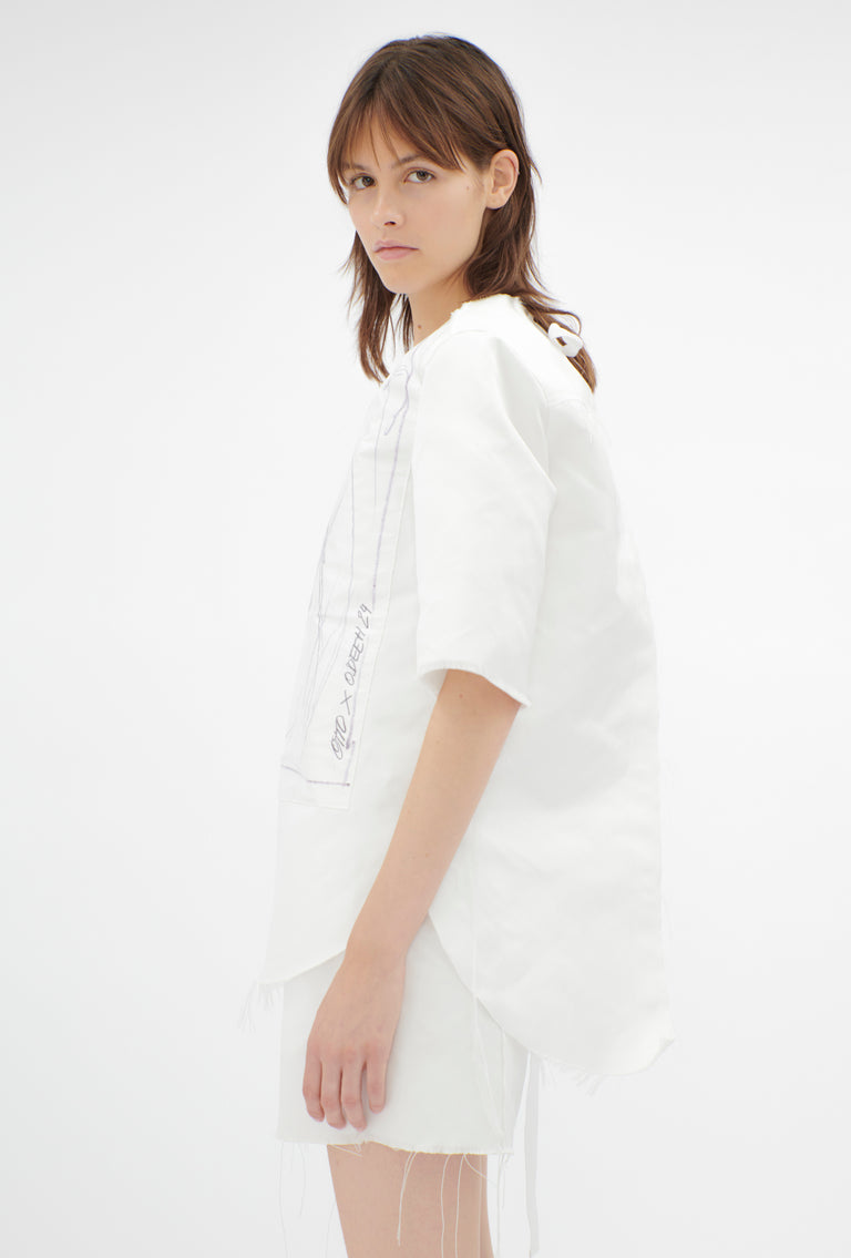 Odeeh Duchesse Bluse, White Meist gekauft