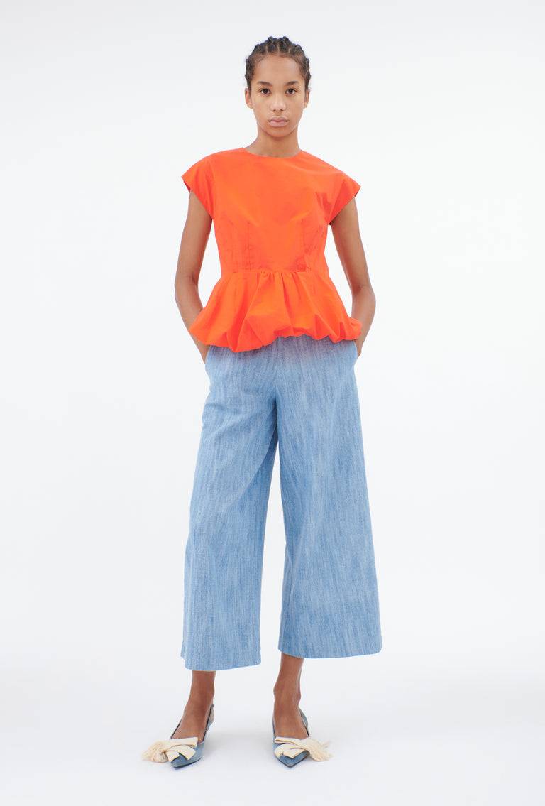 Odeeh Cotton Popeline Bluse, Glowing Orange Auslauf
