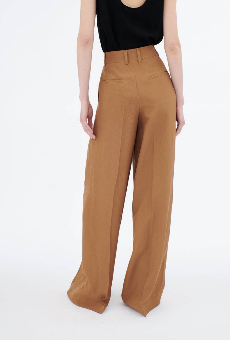 Odeeh Crisp Viscose Hose, Caramel im Angebot