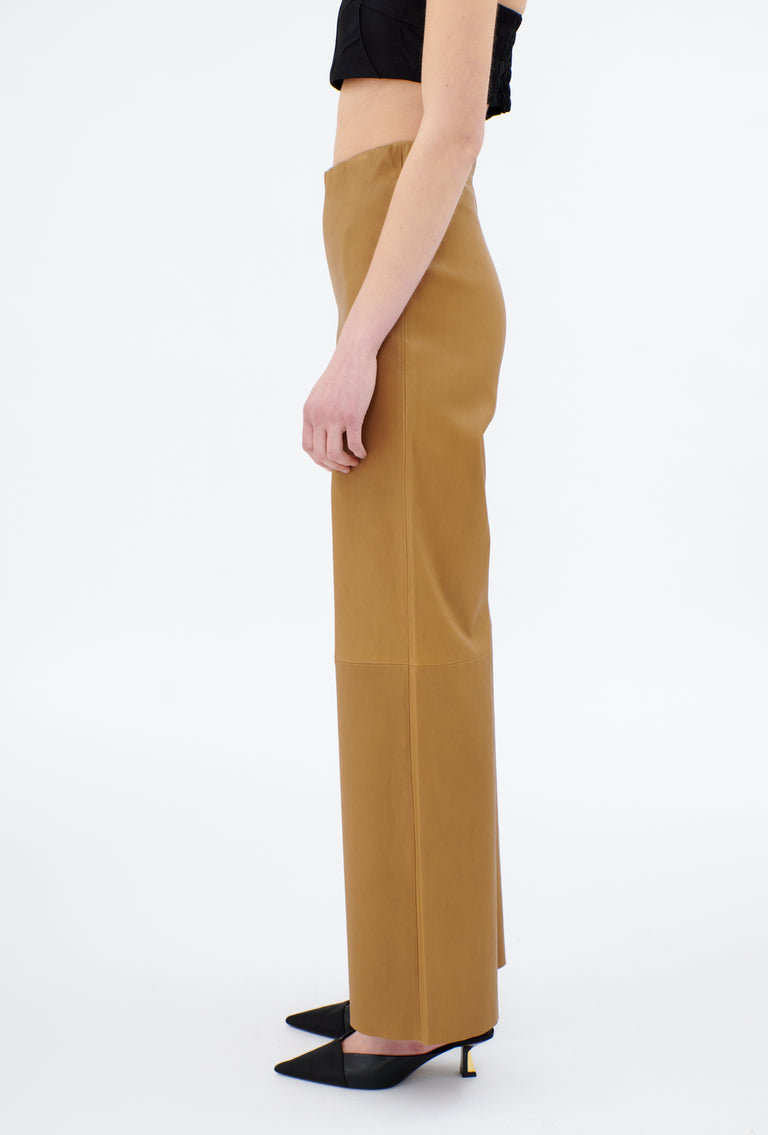 Odeeh Stretch Lamb Nappa Hose, Tiger's Eye Schlussverkauf