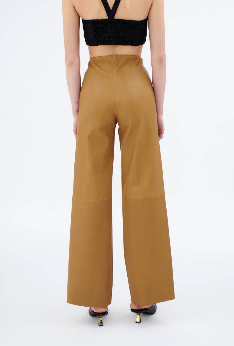 Odeeh Stretch Lamb Nappa Hose, Tiger's Eye Schlussverkauf