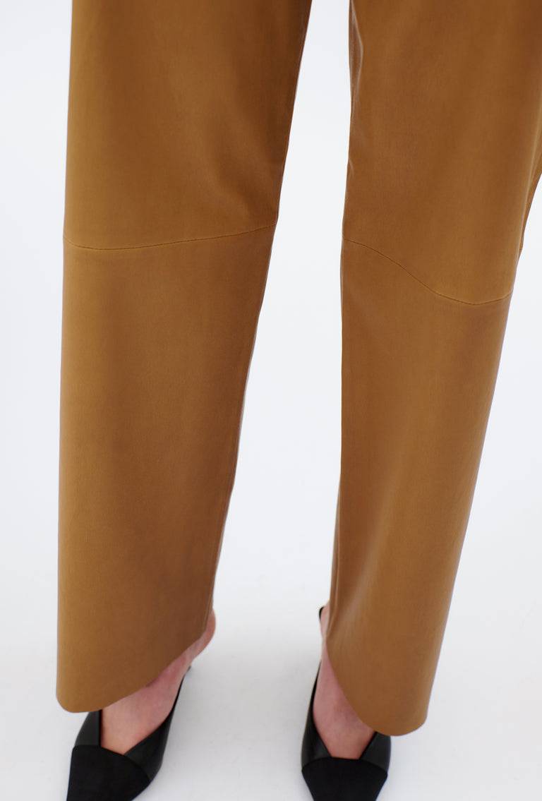 Odeeh Stretch Lamb Nappa Hose, Tiger's Eye Schlussverkauf