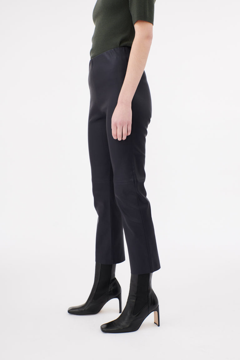 Odeeh Stretch Lamb Nappa Hose, Blackblue Meist gekauft
