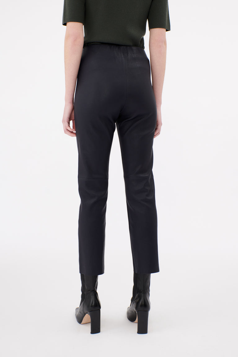 Odeeh Stretch Lamb Nappa Hose, Blackblue Meist gekauft