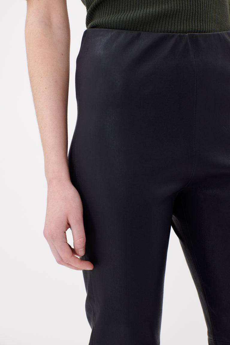 Odeeh Stretch Lamb Nappa Hose, Blackblue Meist gekauft
