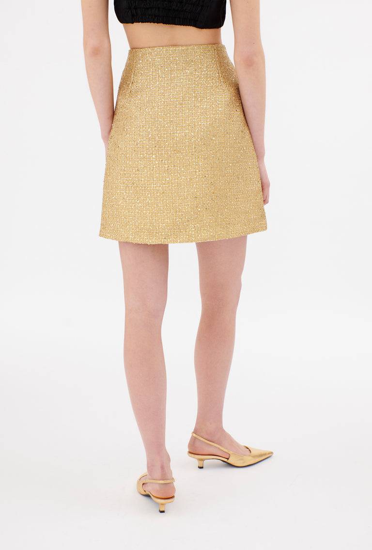 Odeeh Gold Brocade Rock, Gold Schlussverkauf