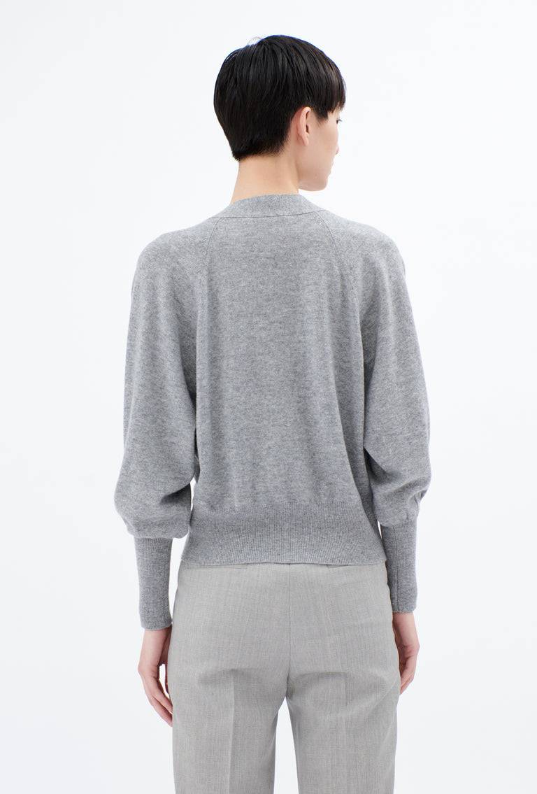 Odeeh Light Cashmere Knit Cardigan, Heather Grey Auslauf