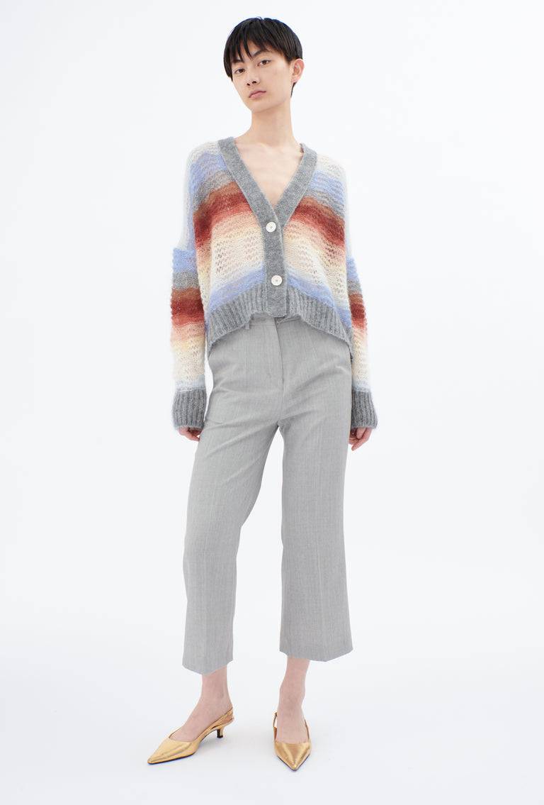 Odeeh Light Weight Mohair Mix Sunset Stripe Cardigan, Multicolor Angebote