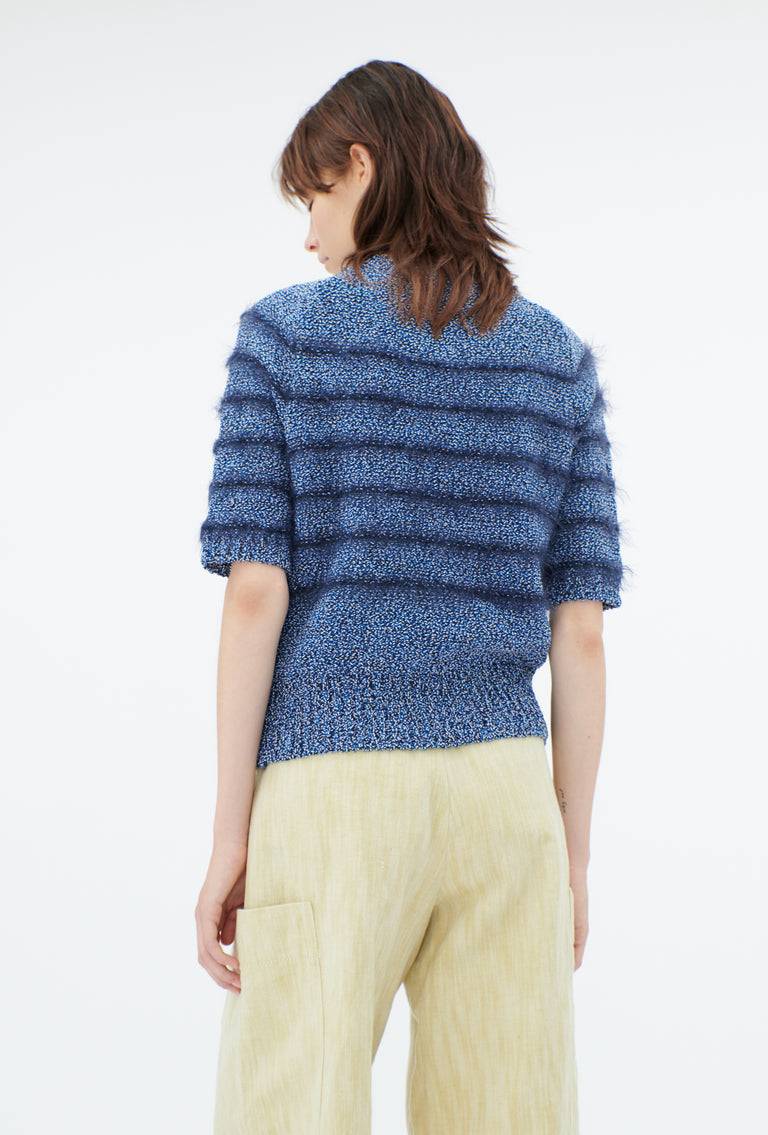 Odeeh Hairy Moulinè Pullover, Fayence im Angebot