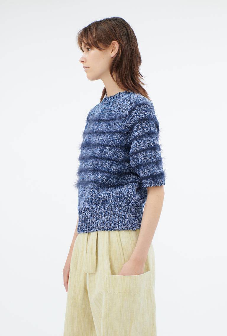 Odeeh Hairy Moulinè Pullover, Fayence im Angebot