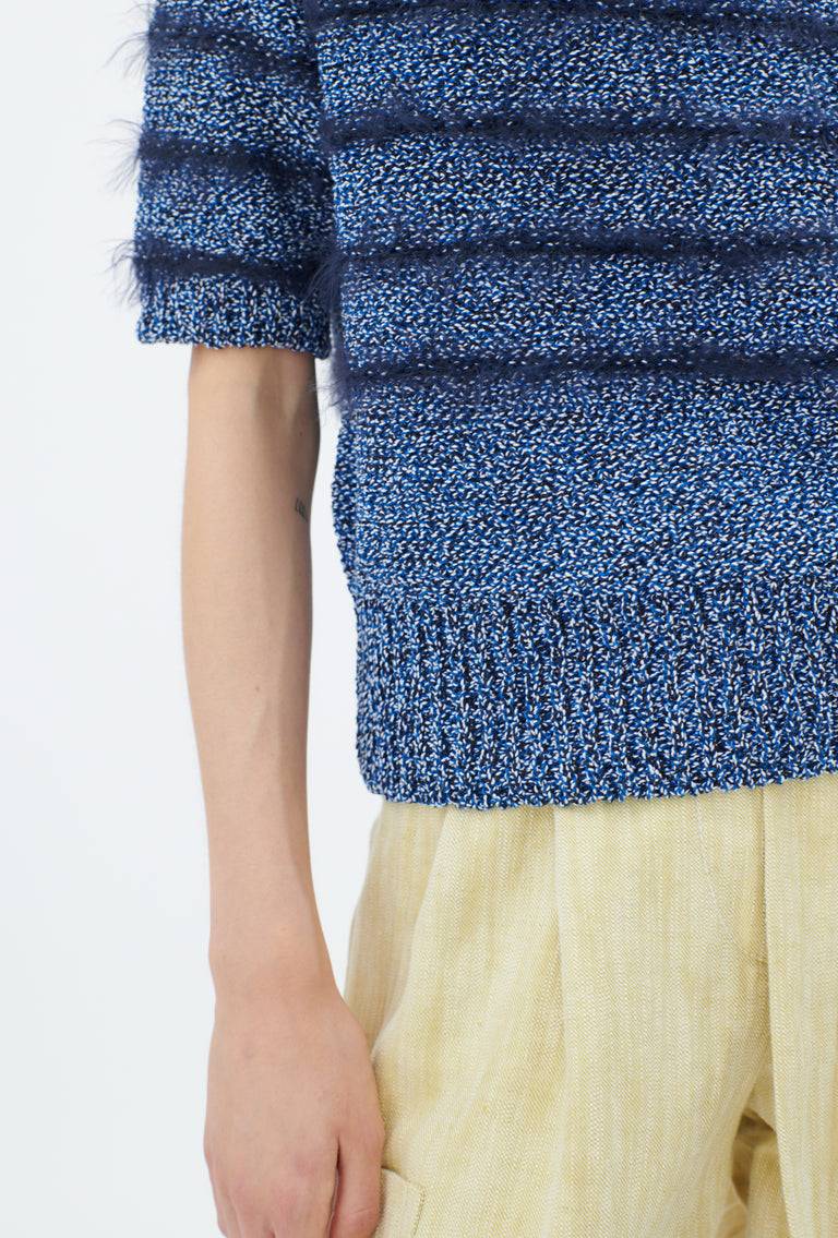 Odeeh Hairy Moulinè Pullover, Fayence im Angebot