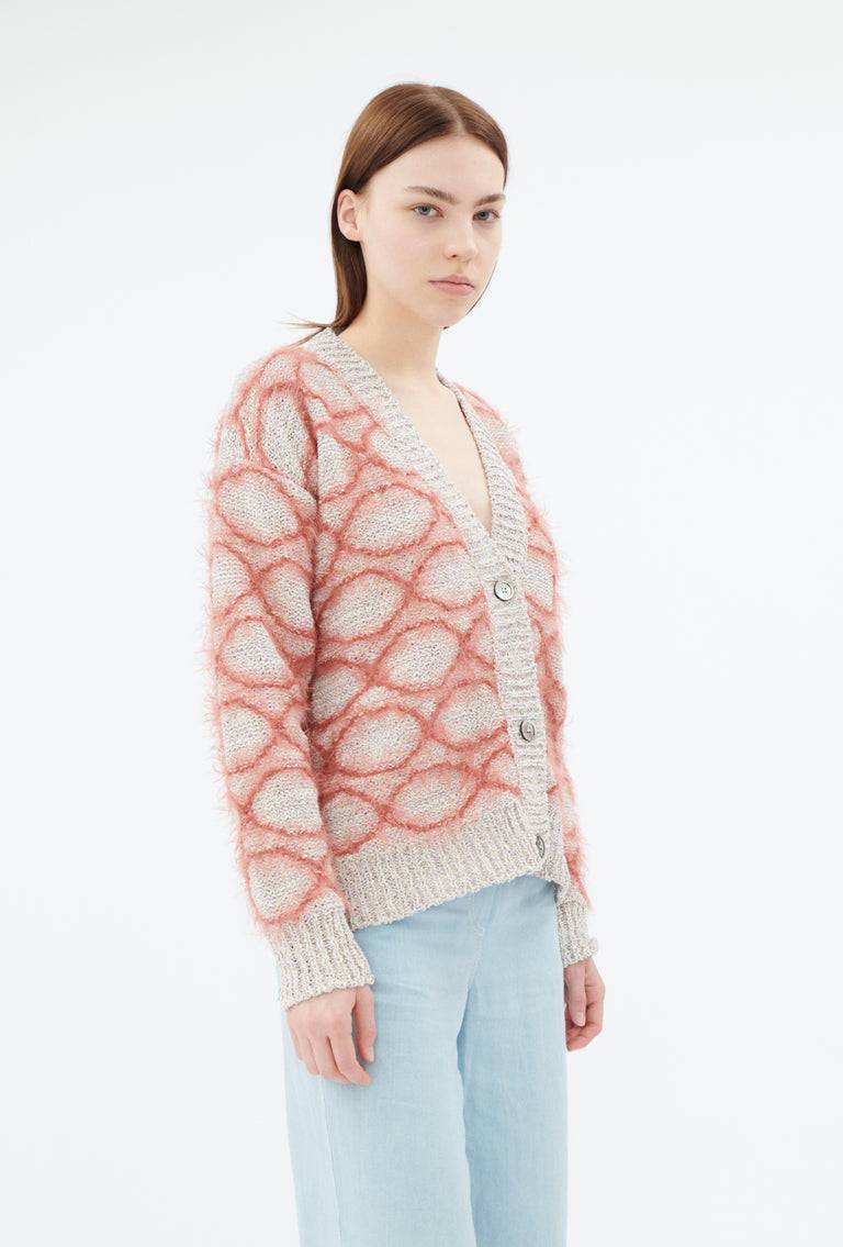 Odeeh Hairy Moulinè Cardigan, Basket Schlussverkauf