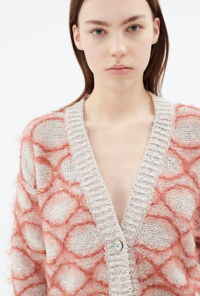 Odeeh Hairy Moulinè Cardigan, Basket Schlussverkauf