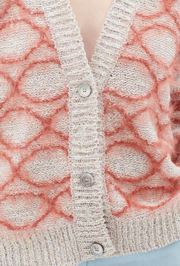 Odeeh Hairy Moulinè Cardigan, Basket Schlussverkauf