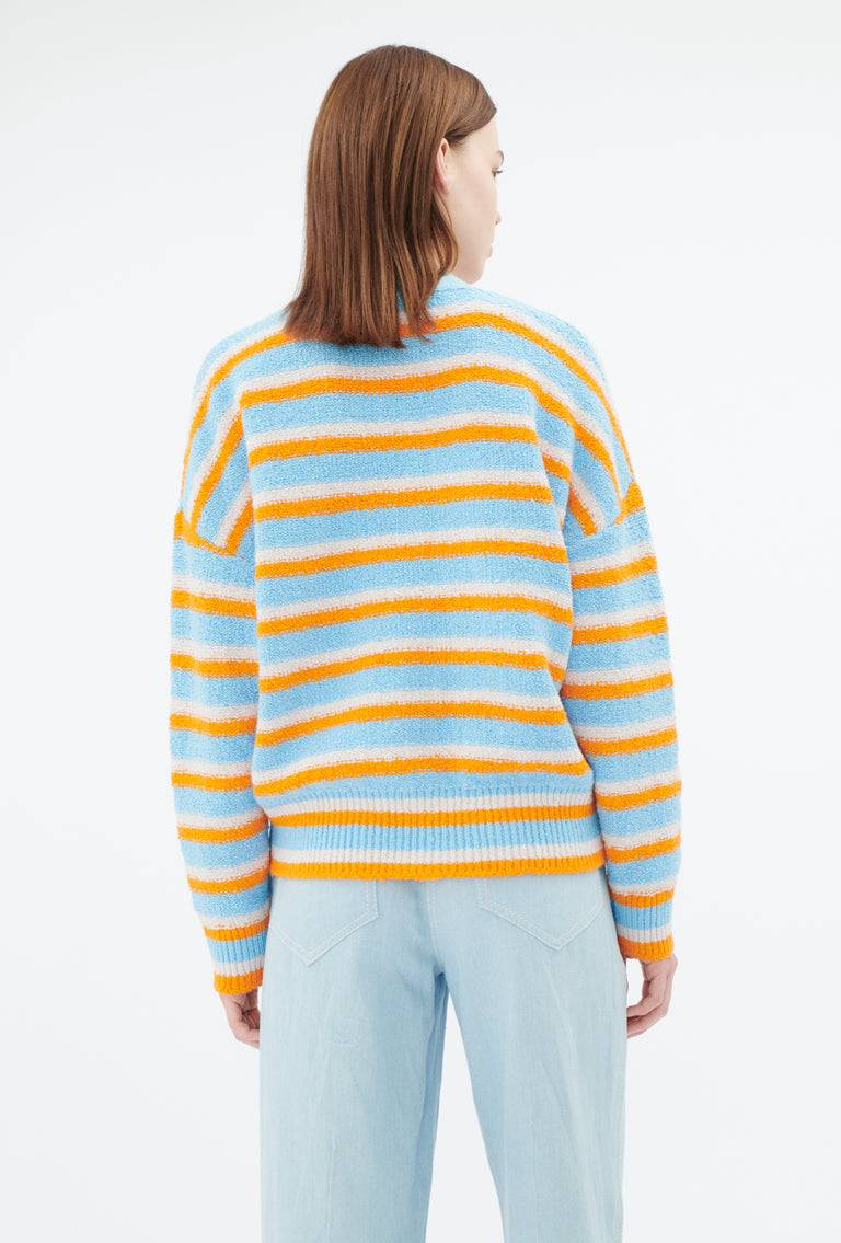 Odeeh Lido Stripe Cardigan, Himmelblau Online