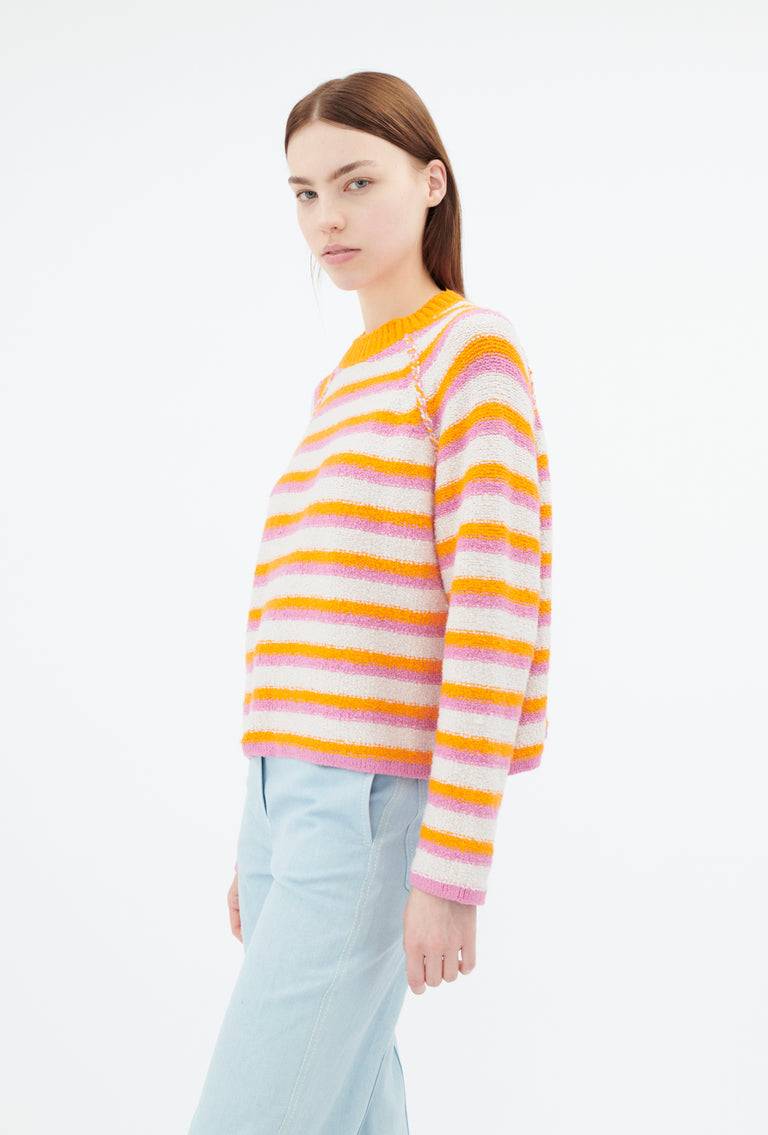 Odeeh Lido Stripe Pullover, Powder Auslauf