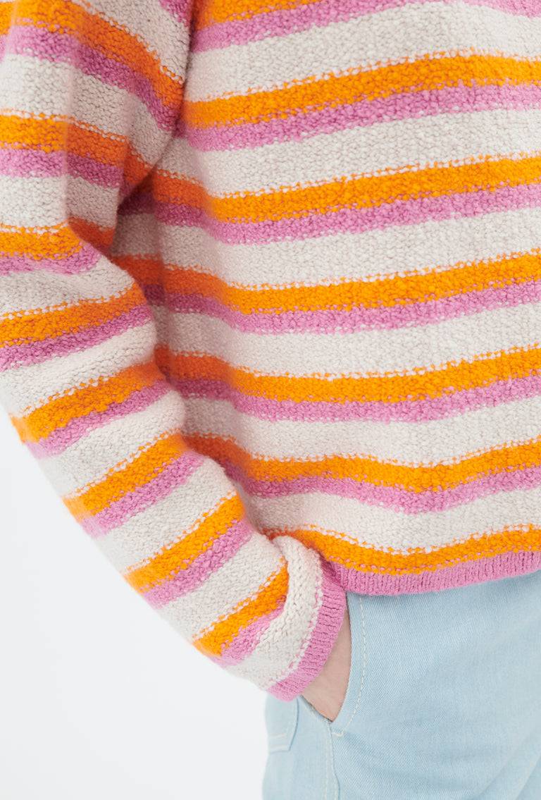 Odeeh Lido Stripe Pullover, Powder Auslauf