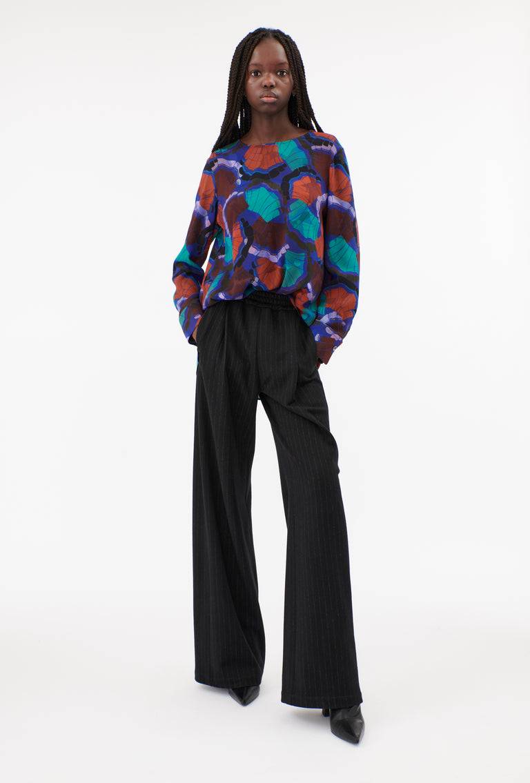 Odeeh Fans Bluse, Peacock im Angebot