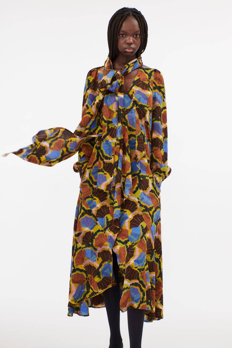Odeeh Fans Kleid, Goldocker Fabrikverkauf