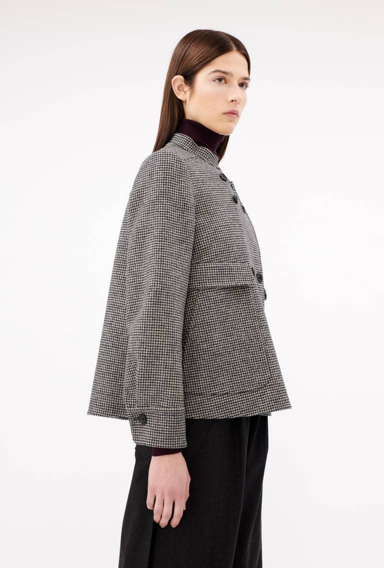 Odeeh Double Check "Made in Germany" Jacke, Black White Verkauf