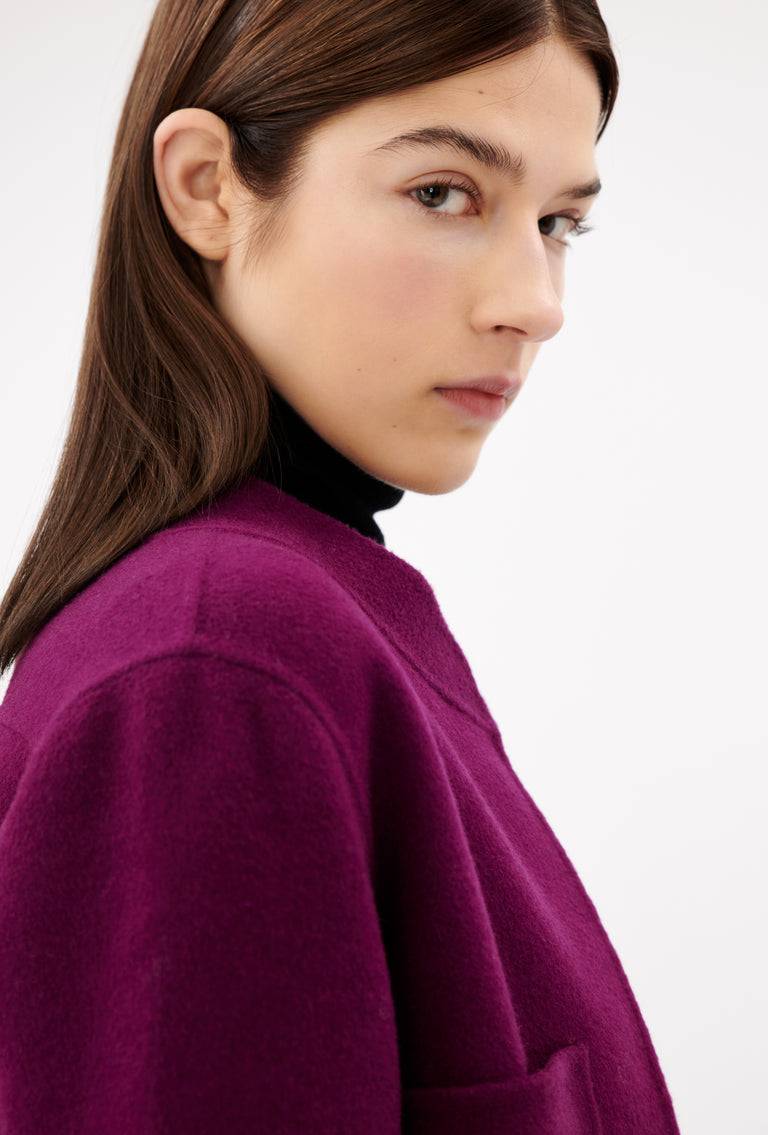 Odeeh Double Face Cashmere-Wool Jacke, Cyclamen Fabrikverkauf