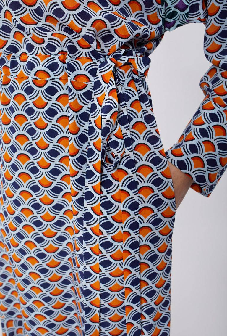 Odeeh Crossed Waves Kleid, Glowing Orange Blitzverkäufe