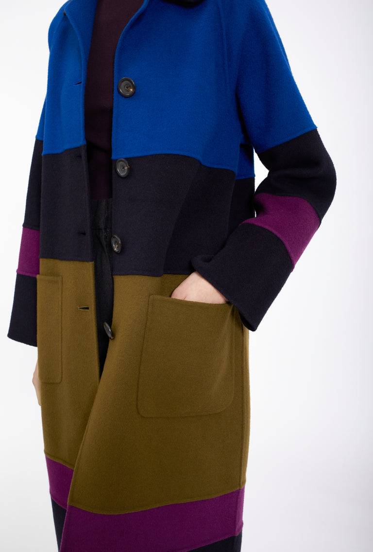 Odeeh Double Face Cashmere-Wool Mantel, Multicolor Outlet