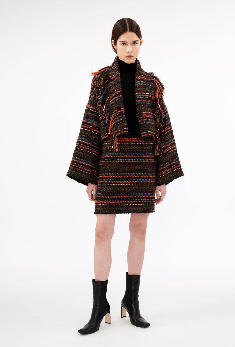 Odeeh Multicolor Stripe Jacke, Charcoal Hotsell