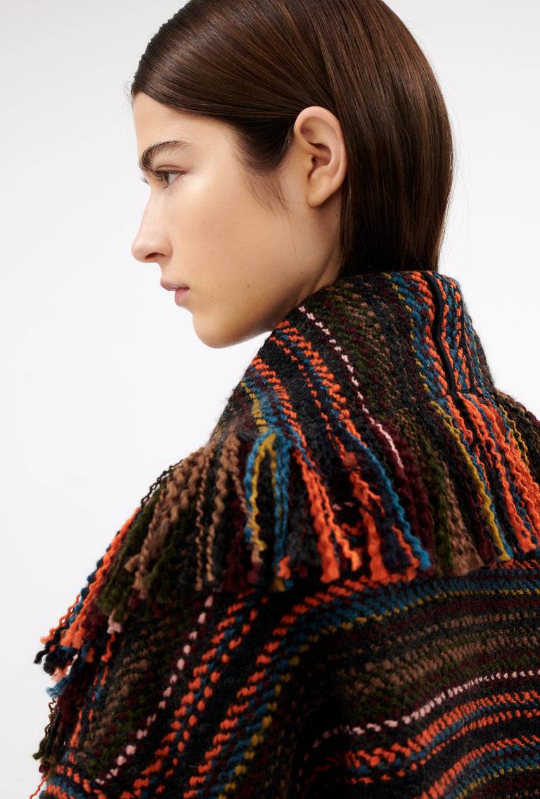 Odeeh Multicolor Stripe Jacke, Charcoal Hotsell