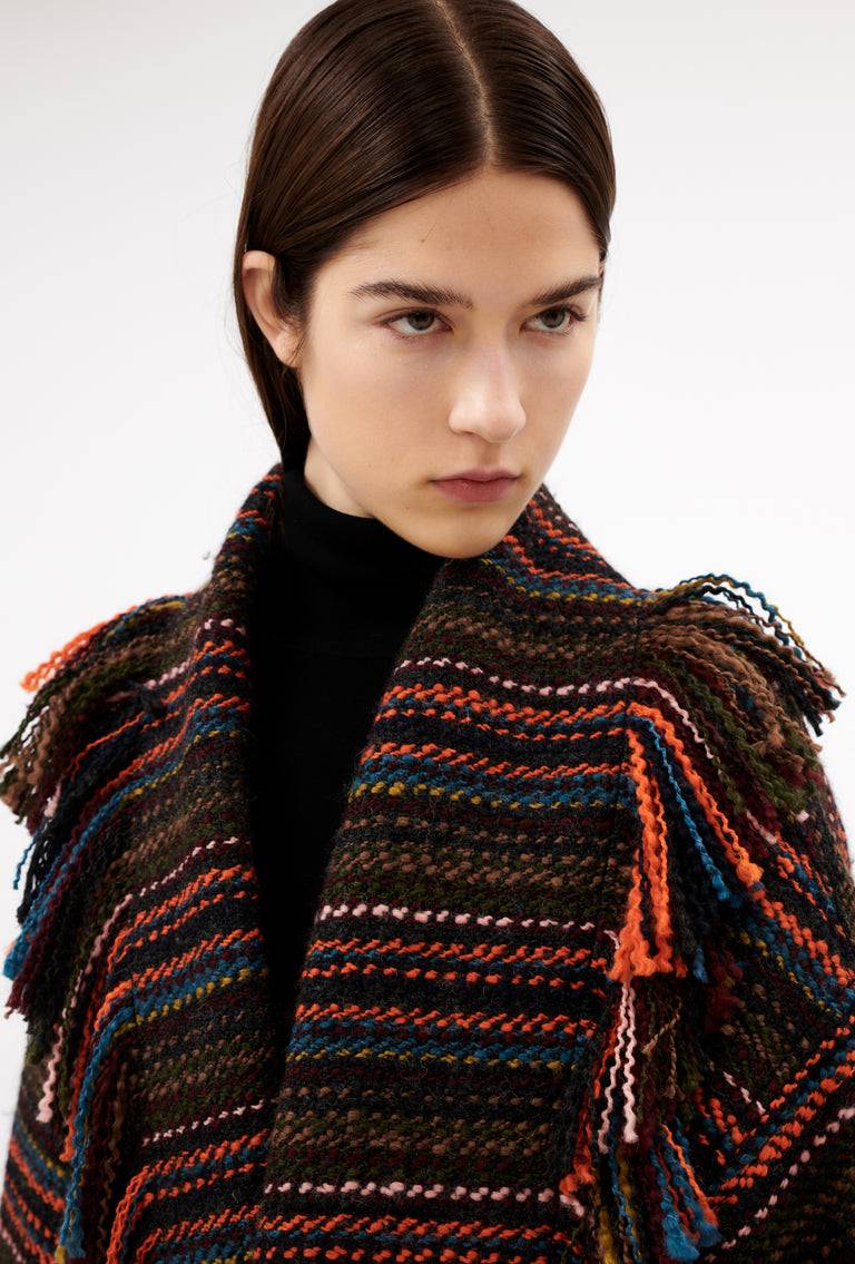 Odeeh Multicolor Stripe Jacke, Charcoal Hotsell