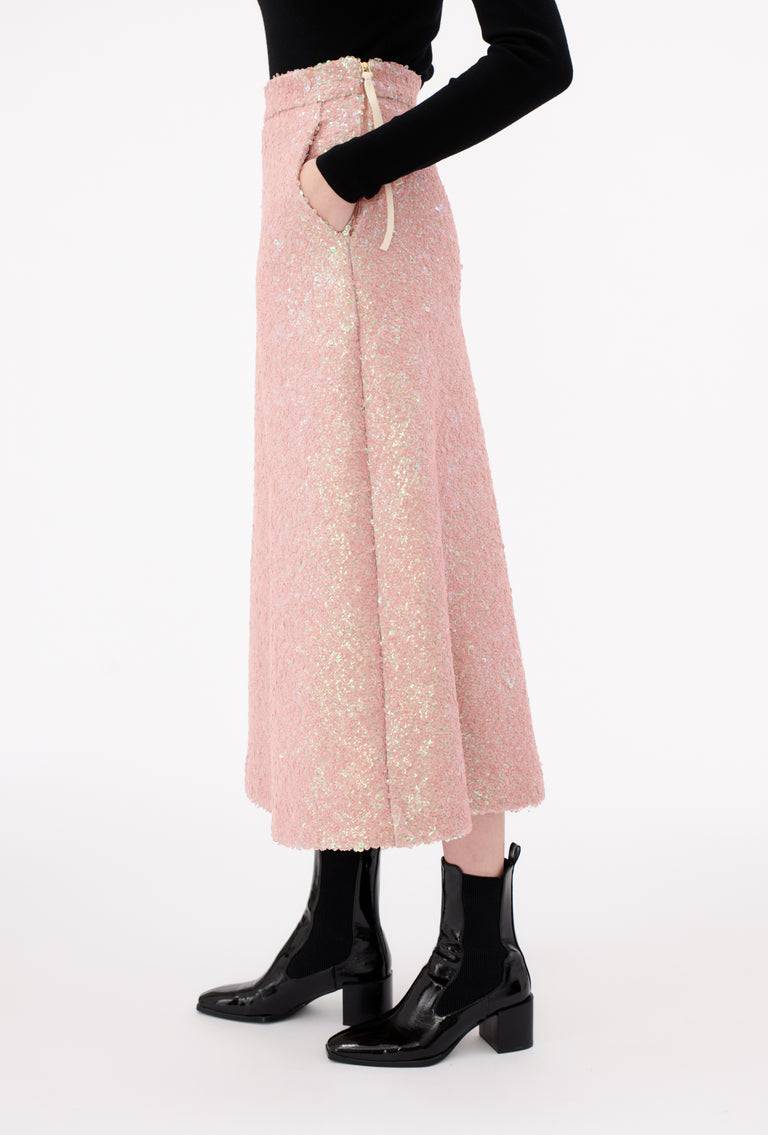 Odeeh Terry Sequins Rock, Rosé Schlussverkauf