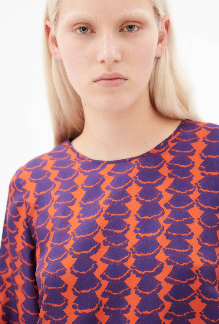Odeeh Mini Drapings Bluse, Mandarin Muttertagsangebot