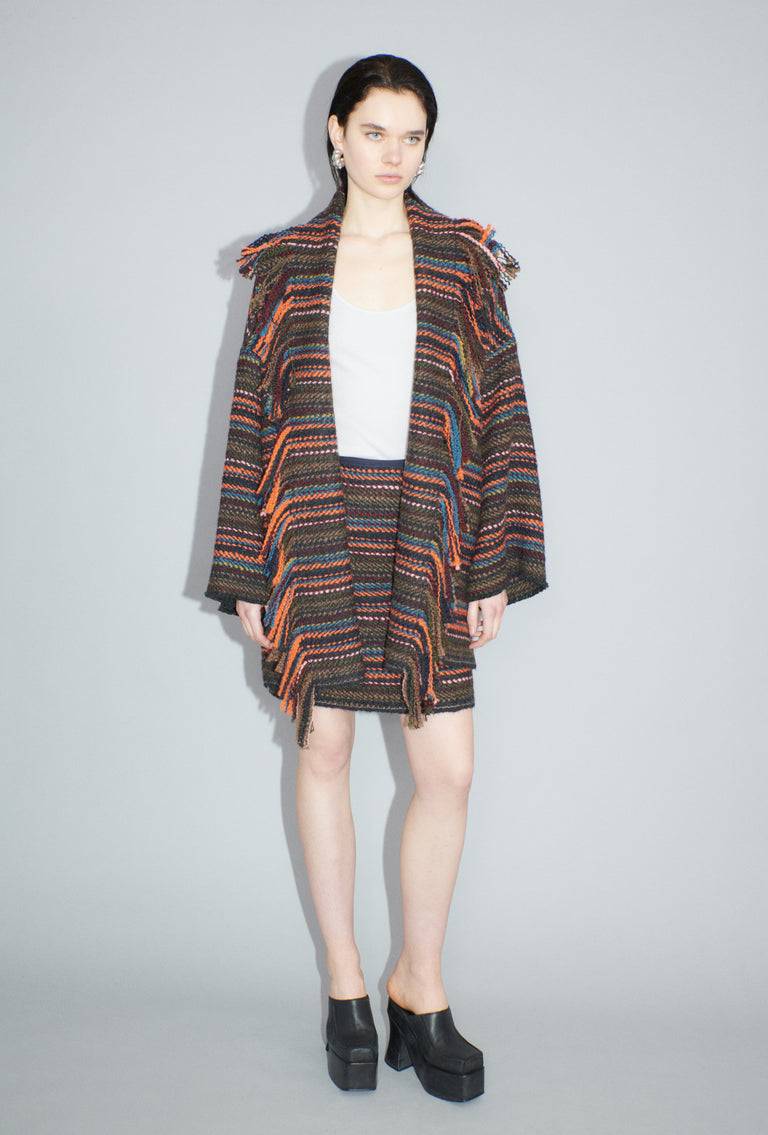 Odeeh Multicolor Stripe Jacke, Charcoal Fabrikverkauf