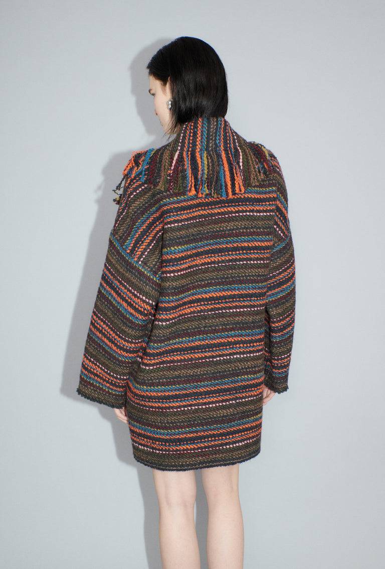 Odeeh Multicolor Stripe Jacke, Charcoal Fabrikverkauf