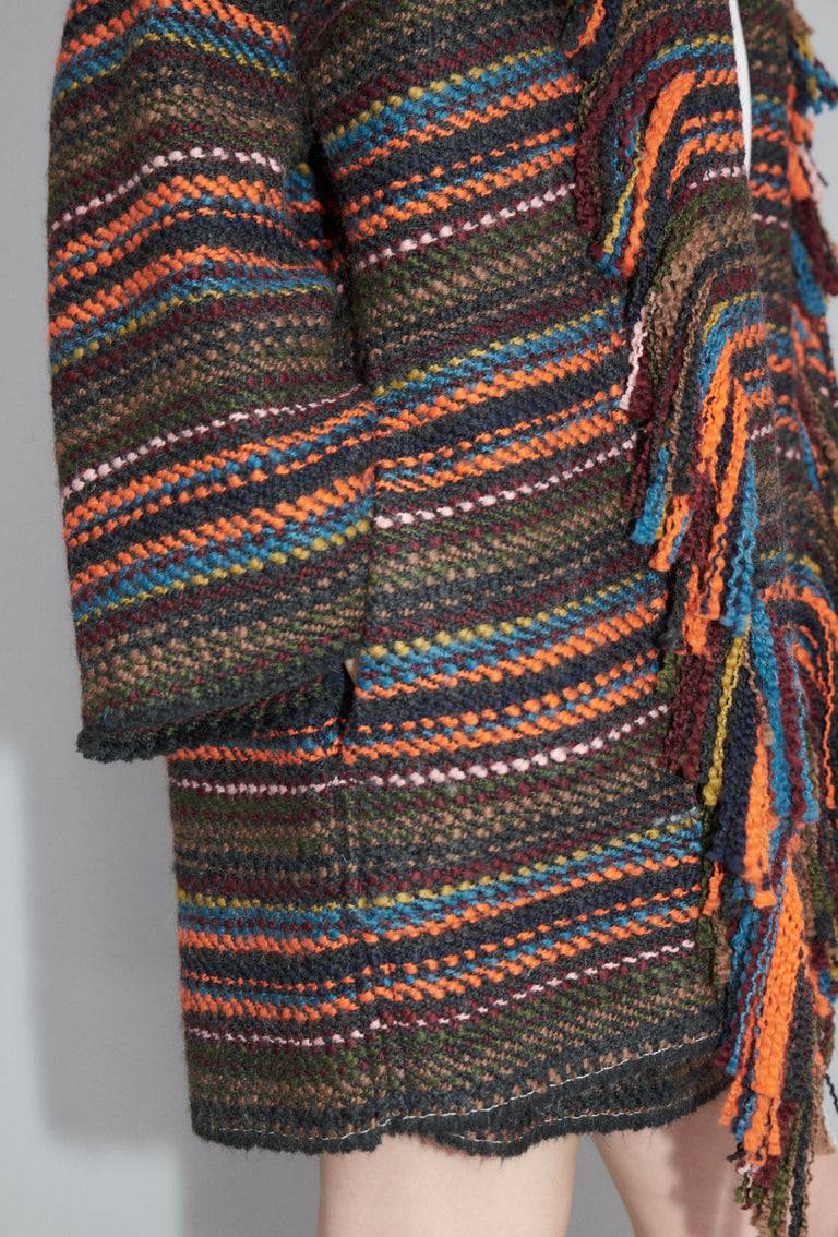 Odeeh Multicolor Stripe Jacke, Charcoal Fabrikverkauf