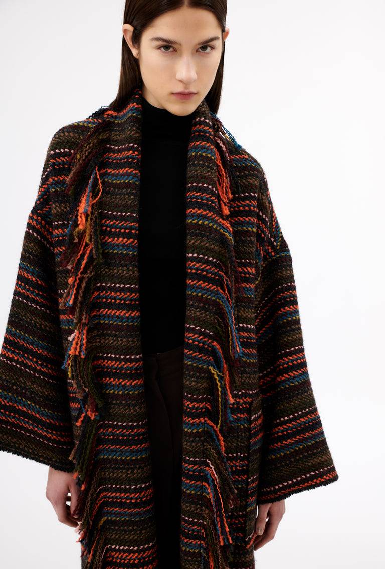 Odeeh Multicolor Stripe Mantel, Charcoal Meist gekauft