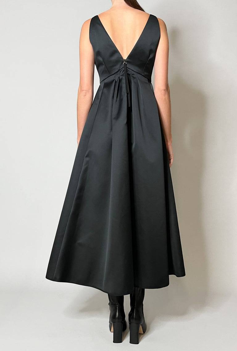 Odeeh Solid Duchesse Kleid, Jet Black Hotsell