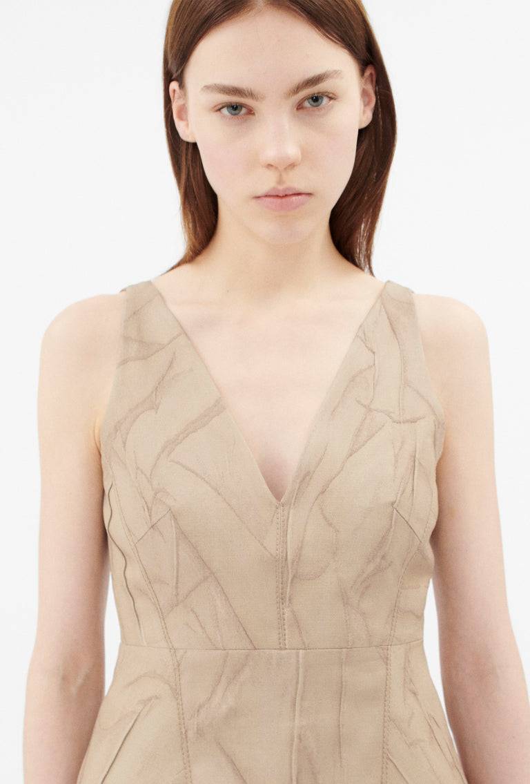 Odeeh Crinkled Duchesse Stonewashed Top, French Beige Günstiger Verkauf