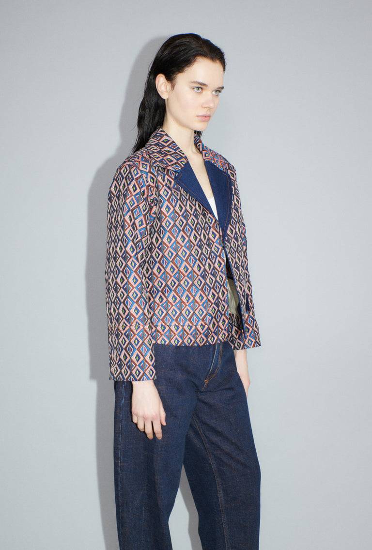 Odeeh Ethno Rhombs Jacke, Sapphire Meist gekauft