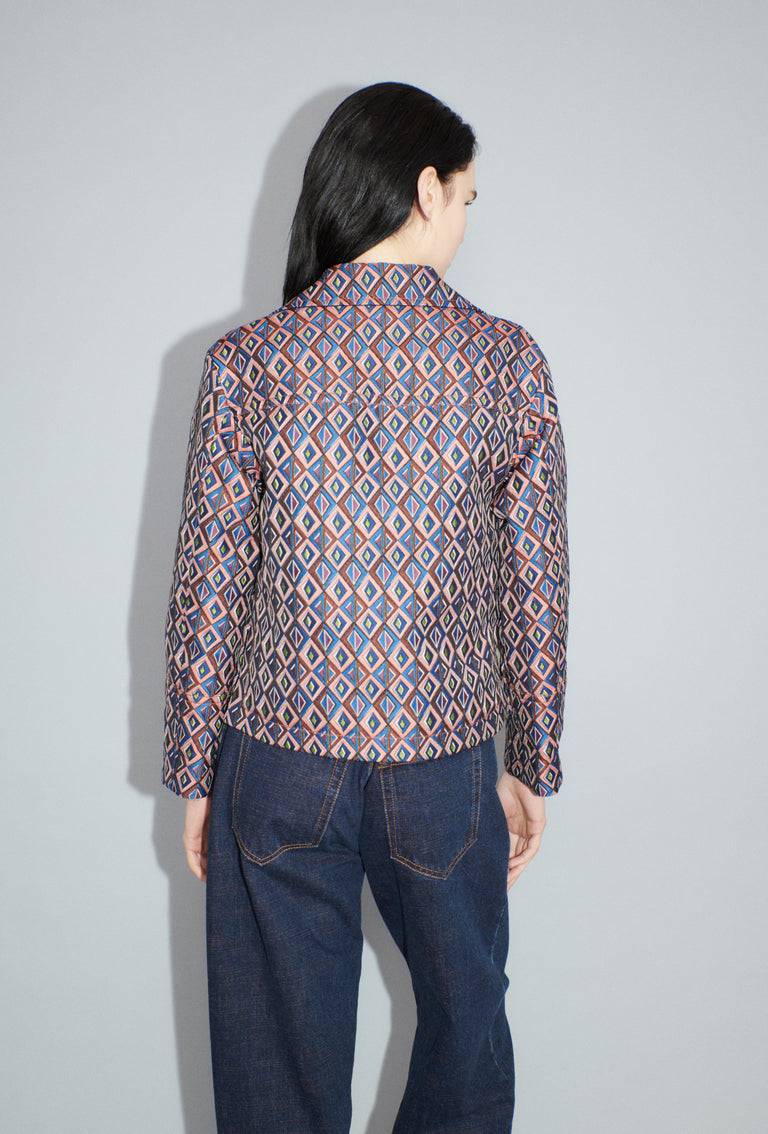 Odeeh Ethno Rhombs Jacke, Sapphire Meist gekauft