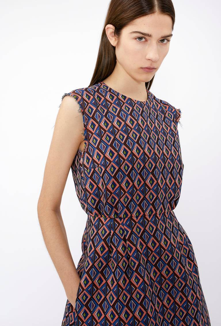Odeeh Ethno Rhombs Kleid, Sapphire Online