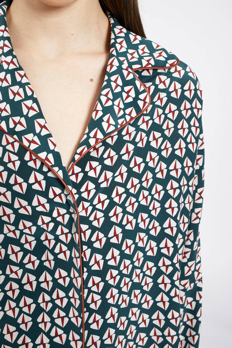 Odeeh Prisms Bluse, Juniper Auslauf