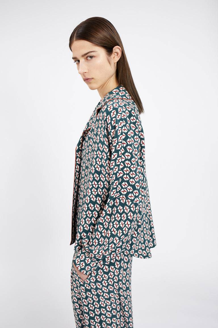 Odeeh Prisms Bluse, Juniper Auslauf