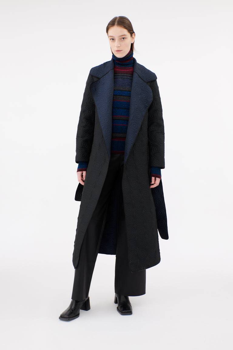 Odeeh Placed Stripe Wool Pullover, Vermillion Meist gekauft