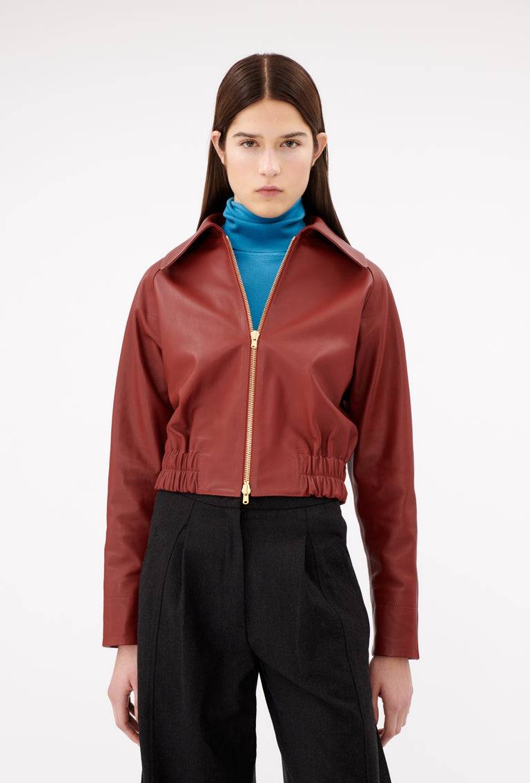 Odeeh Lamb Nappa Jacke , Tizian Red Auslauf