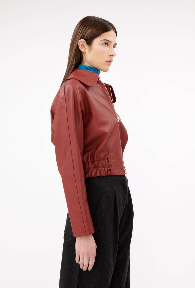 Odeeh Lamb Nappa Jacke , Tizian Red Auslauf