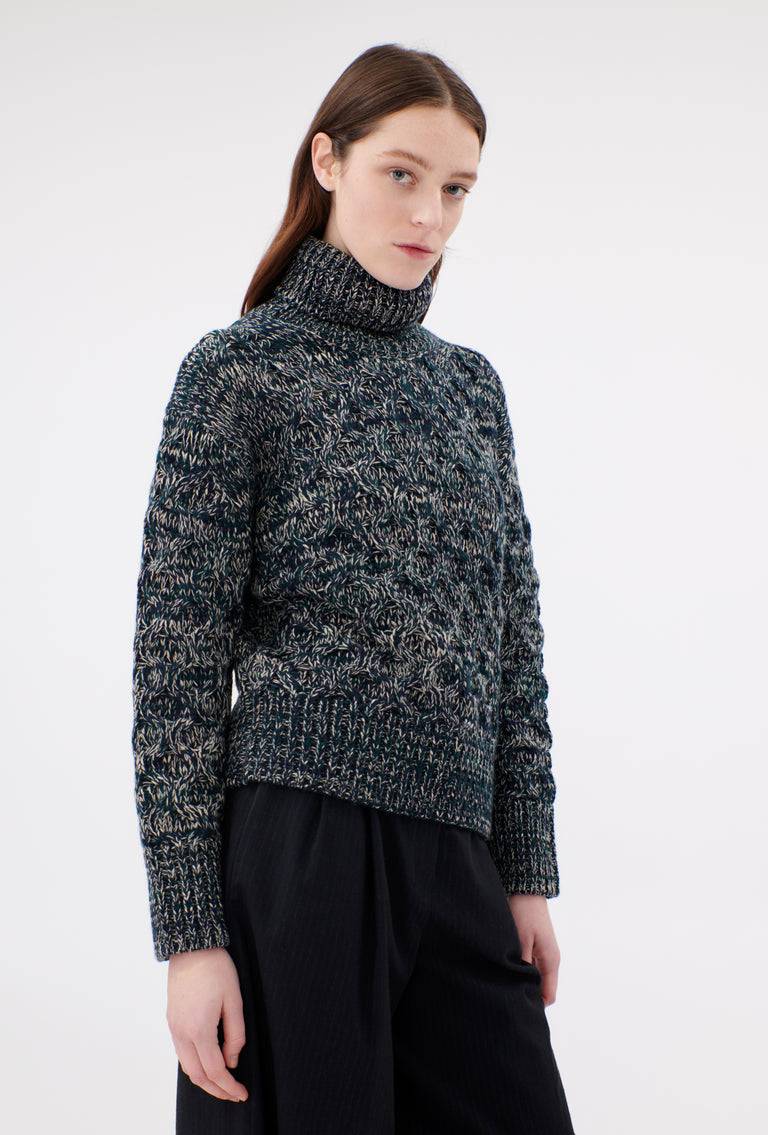 Odeeh Cash-Wool-Mouline Pullover, Juniper Hotsell