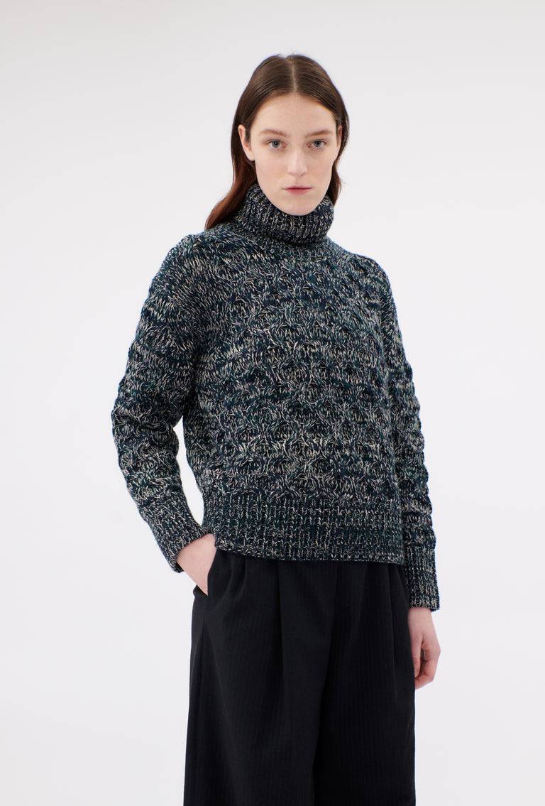 Odeeh Cash-Wool-Mouline Pullover, Juniper Hotsell